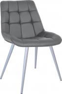 Стілець обідній Nowy Styl NICOLE HN ALU (BOX-1) SQR ECO-70 сірий / алюміній