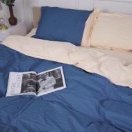 Наволочка Satin Stripe 30-0019+30-0004 Leynadin 70x70 см синий/бежевый MirSon