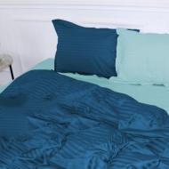 Наволочка Satin Stripe 30-0019+30-0013 Milo 70x70 см синий/голубой MirSon