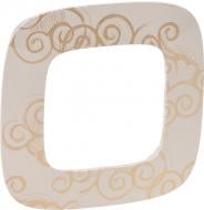 Рамка одноместная Legrand Allure универсальная белый с тиснением 754371