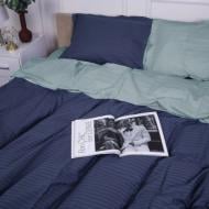 Наволочка Satin Stripe 30-0020+30-0015 Arabaji 70x70 см темно-синий/бирюзовый MirSon