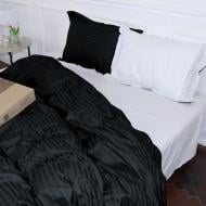 Наволочка Satin Stripe 30-0021+30-0001 Atanelly 70x70 см чорний/білий MirSon