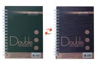 Книга для нотаток Double А6 96 арк. клітинка зелений/коричневий Buromax