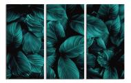 Картина модульная Темно-зеленые листья 180x120 см WallArt 54450-3.4