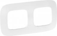 Рамка двомісна Legrand Allure універсальна білий з тисненням 754372