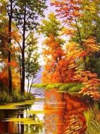 Набор со стразами на подрамнике Яркая осень 30x40 см GoToArt