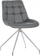 Стул обеденный Nowy Styl NICOLE SN CHROME (BOX-1) SQR ECO-70 серый / хром