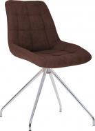 Стул обеденный Nowy Styl NICOLE SN CHROME (BOX-1) SQR SORO-28 коричневый / хром