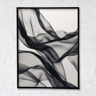 Постер Черная вуаль с черной рамкой 100x75 см Brushme FNK0122018_RN45-17