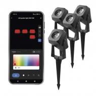 Светильник садовый Emos умный RGBIC Wi-Fi 4x7 Вт черный ZIW194R