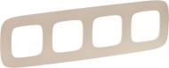 Рамка четырехместная Legrand Allure универсальная бежевый с тиснением 754384