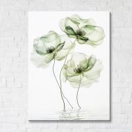 Картина на холсте Цветы 3 с белой рамкой 75x100 см Brushme FNK0122028_RN53-17