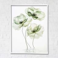 Картина на холсте Цветы 3 с белой рамкой 75x100 см Brushme FNK0122028_RN53-17