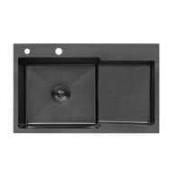 Мойка для кухни Kroner KRP Schwarze - 7848LHM PVD (3.0/1.0 мм) (CV030023)