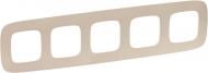 Рамка пятиместная Legrand Allure универсальная бежевый с тиснением 754385