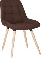 Стул обеденный Nowy Styl NICOLE WOOD BLACK (BOX-1) SQR БУК 1.018 SORO-28 коричневый / дерево светлое