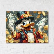 Картина на полотні Грошовий Скрудж МакДак 75x100 см Brushme FNK0122027
