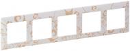 Рамка пятиместная Legrand Life универсальная ампир белый 754105