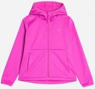 Куртка для дівчаток 4F SOFTSHELL JACKET F163 4FJAW23TSOFF163-53S р.140 рожева