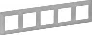 Рамка пятиместная Legrand Life универсальная алюминий 754135