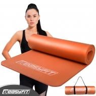 Килимок для йоги та фітнесу EasyFit 180х60х1 см NBR High-Density 10 мм (EF-NK10OR) помаранчевий