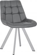 Стул обеденный Nowy Styl NICOLE 4L ALU (BOX-1) SQR ECO-70 серый / алюминий