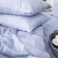 Наволочка Satin Premium 0843 Grey Blue 45x45 см блакитний MirSon