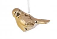Декоративная подвеска BonaDi Подвесной фарфоровый Птичка 4х6х5см, цвет - золото