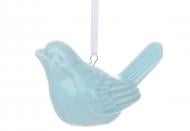 Подсвечник BonaDi фарфоровый Птичка 8х45см, голубой"