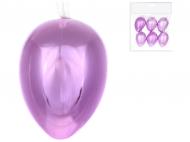 Набор подвесок BonaDi декоративных яиц 6см сиреневый перламутр 4шт