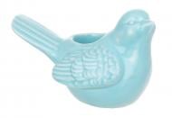 Подсвечник BonaDi порцеляновий Пташка (свічка d=2см), 9.5х5.5х6.5 колір - блакитний