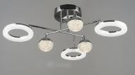 Люстра Valeso LED Flow YH1183/3+3 CH 57W/3420lm/3000K/4000K/6500Kметалл/хром 57 Вт LED-модуль 43647