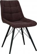 Стілець обідній Nowy Styl NICOLE 4LX BLACK (BOX-1) SQR SORO-28 коричневий / чорний