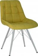 Стілець обідній Nowy Styl NICOLE 4LX ALU (BOX-1) SQR SORO-40 жовтий / алюміній