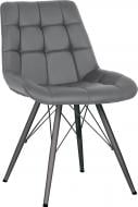 Стул обеденный Nowy Styl NICOLE 4LX ANTR (BOX-1) SQR ECO-70 серый / антрацит
