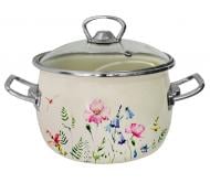 Кастрюля с крышкой Idilia эмалированная сферическая 5 л Элика