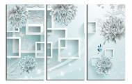 Картина модульная Цветение в саду 3Д 120x80 см WallArt 54461-3.2