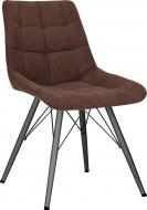 Стул обеденный Nowy Styl NICOLE 4LX ANTR (BOX-1) SQR SORO-28 коричневый / антрацит