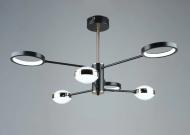 Люстра Valeso LED Eon YH872/3+3 51W/L700xW410 мм/3060lm/3000-6500K/сталь/акрил/черный/д/к 51 Вт LED-модуль 40556