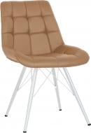 Стул обеденный Nowy Styl NICOLE 4LX WHITE (BOX-1) SQR ECO-01 бежевый / белый