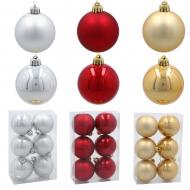 Набор елочных шаров Тайм Еко GIF3863 d 60 мм 6 см 6 шт./уп.
