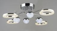 Люстра Valeso LED Flow YH1183/4+4 CH 76W/4560lm/3000K/4000K/6500Kметалл/хром 76 Вт LED-модуль 43648
