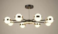 Люстра Valeso LED Spark B N4543/8 BK+FGd 119W/7140lm/ 3000K/4000K/6500Kметалл/ черный/золотой 119 Вт LED-модуль 43618