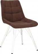 Стул обеденный Nowy Styl NICOLE 4LX WHITE (BOX-1) SQR SORO-28 коричневый / белый