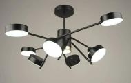 Люстра Valeso LED Orion N4182/8 BK d730xH350/62W/3720lm/3000-6500K/металл/черный 112 Вт LED-модуль 43607