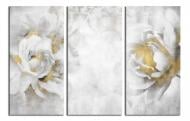 Картина модульная Нежные светлые цветы 120x80 см WallArt 54464-3.2