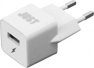 Сетевое зарядное устройство JUST Atom USB Wall Charger WCHRGR-TM-WHT