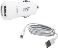Автомобильное зарядное устройство JUST Simple Dual USB Car Charger CCHRGR-SMP2LGHT-WHT
