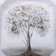 Картина Дерево срібне 80x