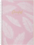 Книга для записей розовая Легкость перья, 120 ст стр.